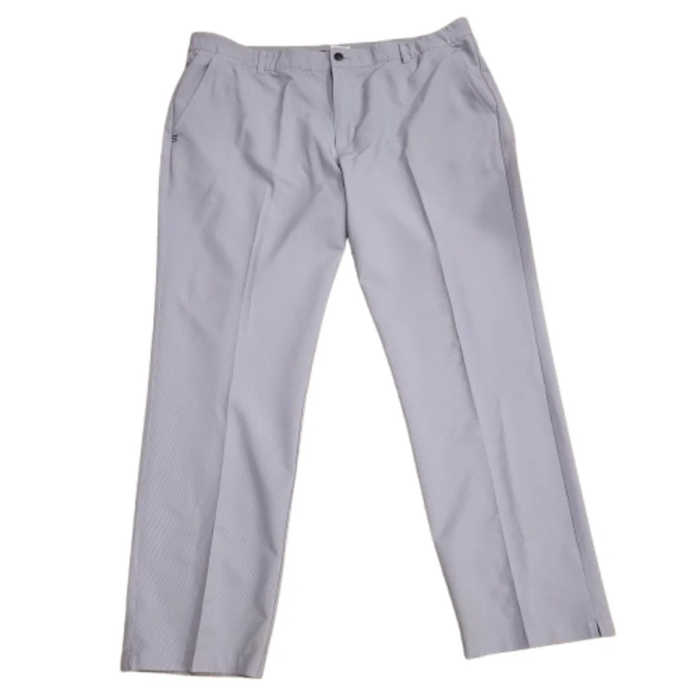Adidas Mens Climalite Golf Pants Gray Stripe 42 / 32